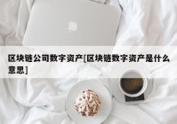 区块链公司数字资产[区块链数字资产是什么意思]