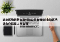 湖北区块链新金融科技公司有哪些[金融区块链合作联盟上市公司]