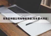 乐东区块链公司有哪些项目[乐东重大项目]