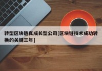 转型区块链真成长型公司[区块链技术成功转换的关键三年]